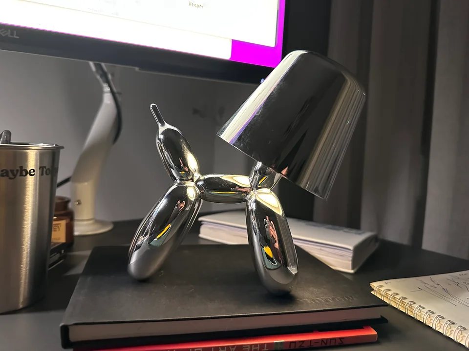 The mirrored lamp dog that inspired a player to create Balloon Dog